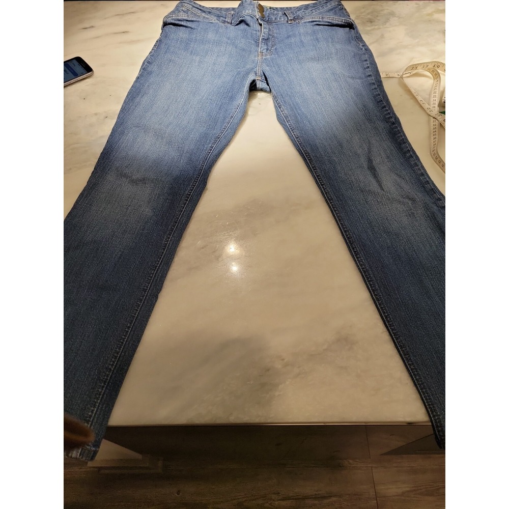 LRL Lauren Jeans Co. Womens Size 12 Dark Wash Mid Rise Straight Leg‎ 5 Pocket